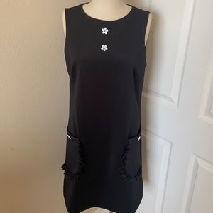 Betsy Johnson Black Daisy Dress